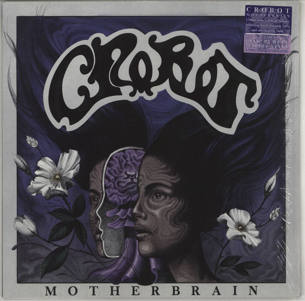 Crobot Motherbrain - Pink and Purple Marble Vinyl UK vinyl LP album (LP record) M75861