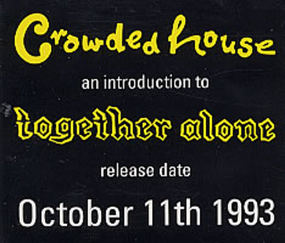 Crowded House An Introduction To Together Alone UK Promo CD single (CD5 / 5") ALONE1