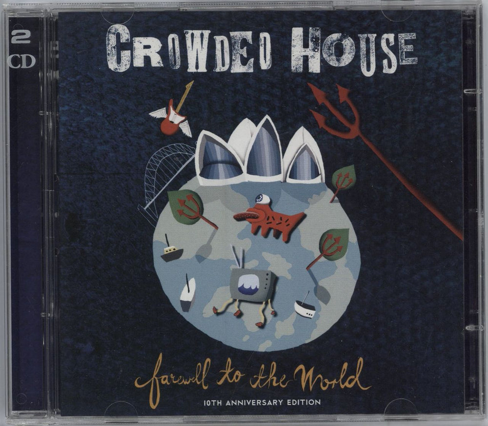 Crowded House Farewell To The World UK 2 CD album set (Double CD) 3703292