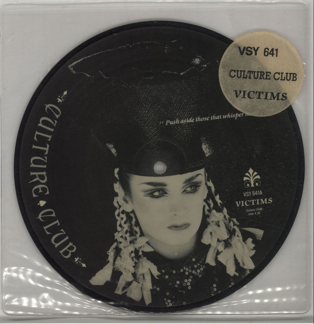 Culture Club Victims UK 7" vinyl picture disc (7 inch picture disc single) VSY641