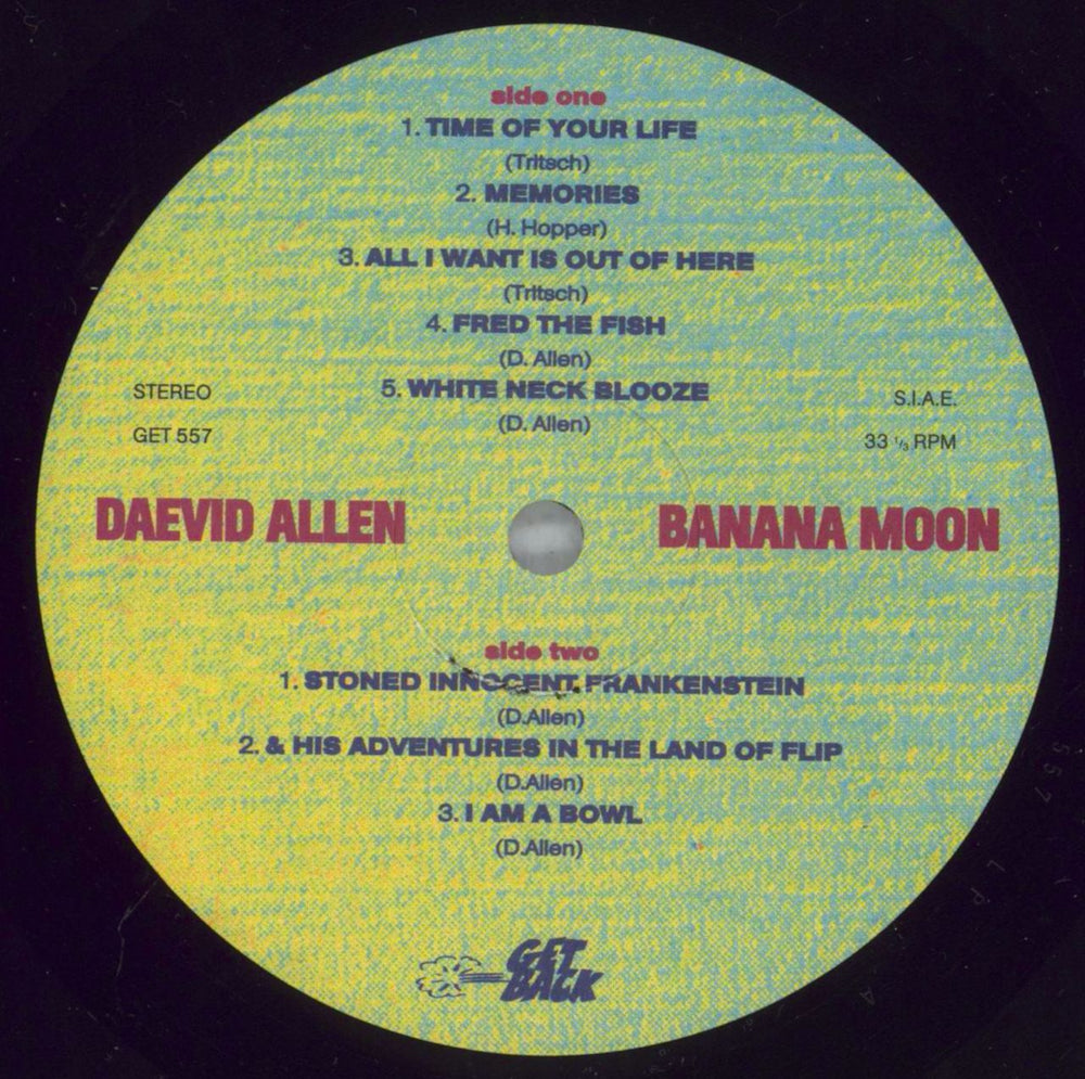 Daevid Allen Banana Moon Italian vinyl LP album (LP record) D.ALPBA823556