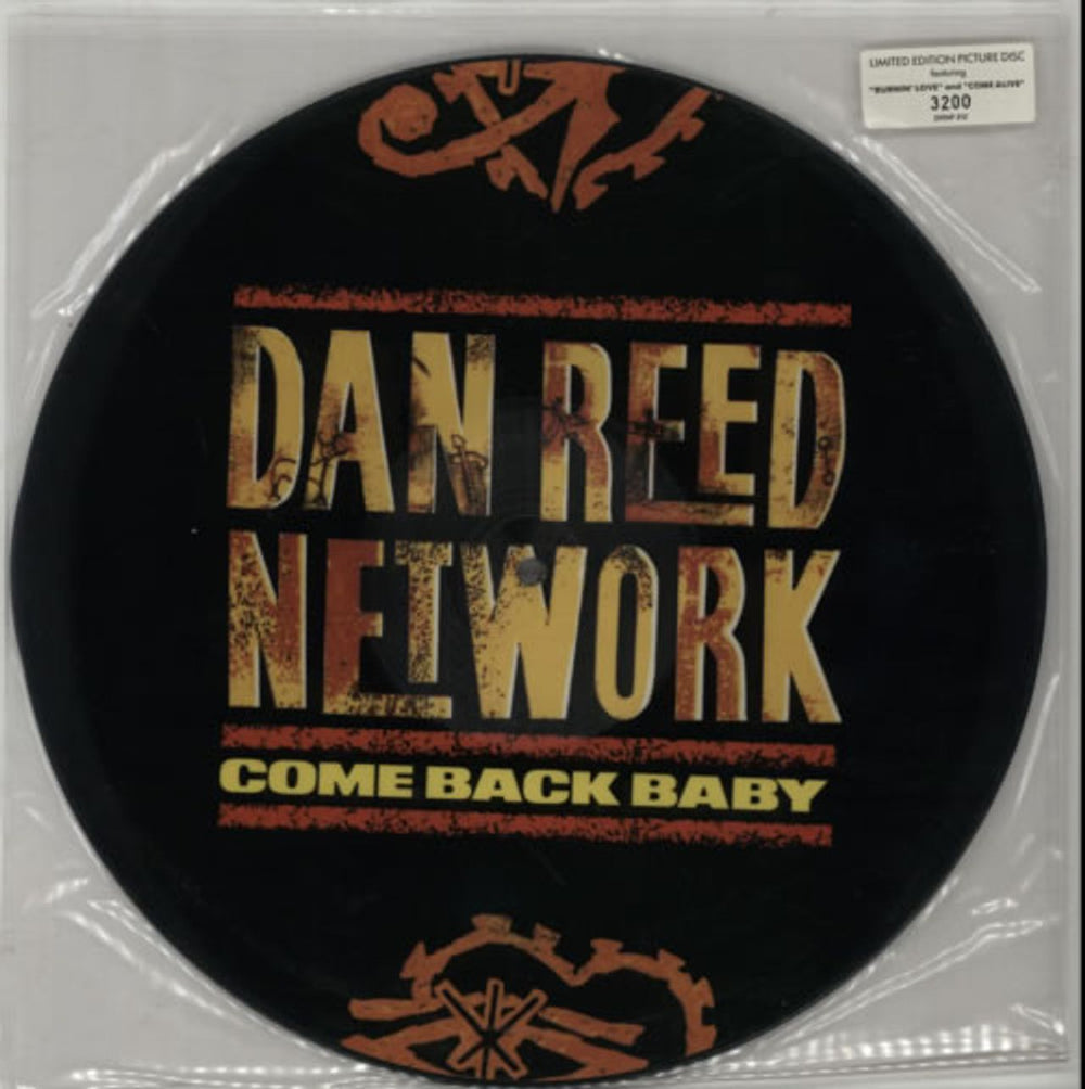 Dan Reed Network Come Back Baby UK 12" vinyl picture disc (12 inch picture record) DRNP212