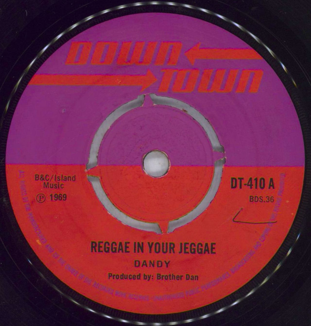 Dandy Livingstone Reggae In Your Jeggae UK 7" vinyl single (7 inch record / 45) DT-410