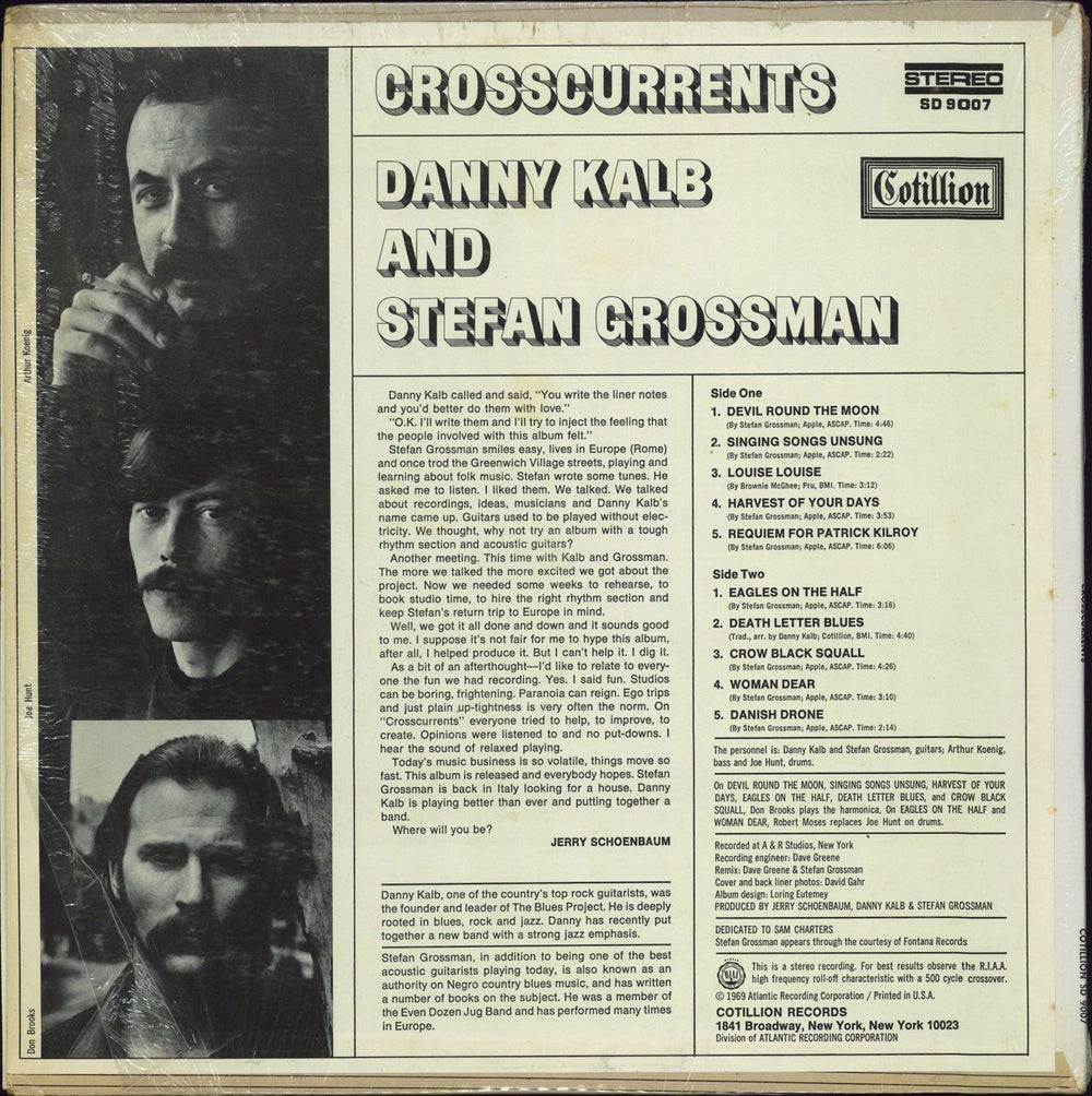 Danny Kalb And Stefan Grossman Crosscurrents US vinyl LP album (LP record)