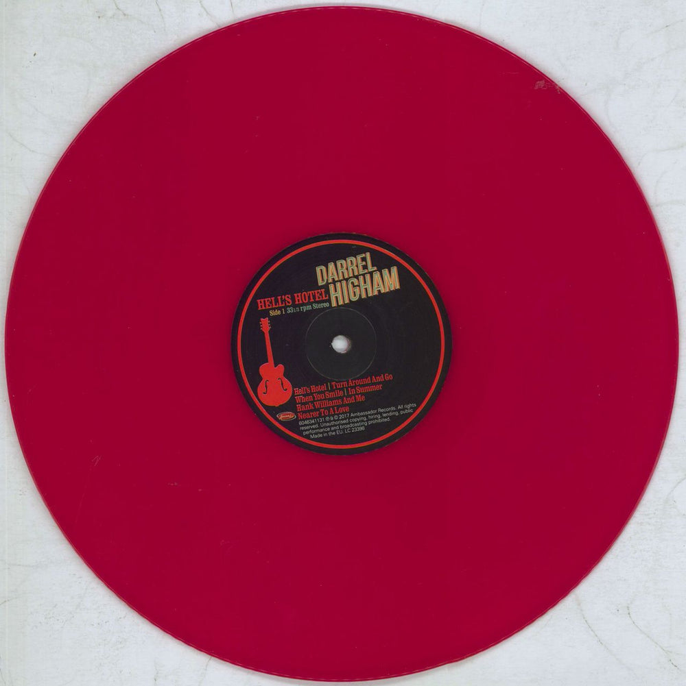 Darrel Higham & The Barnshakers Hell's Hotel - Red Vinyl - Autographed UK vinyl LP album (LP record) EJZLPHE821740