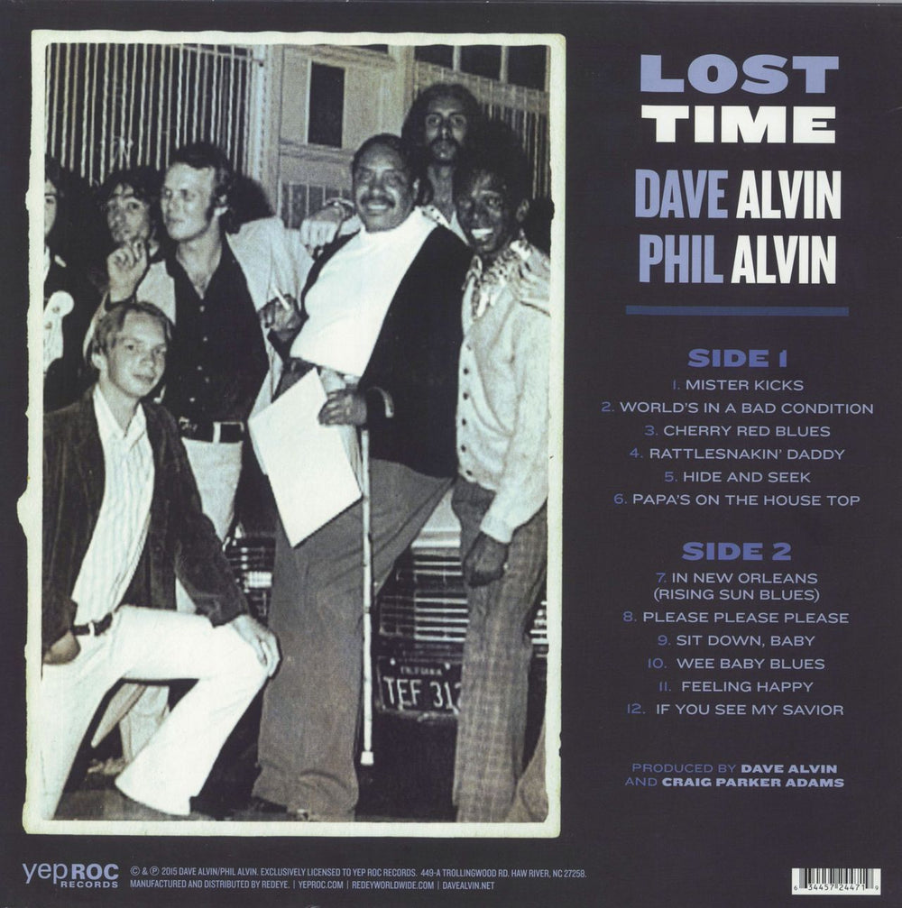 Dave Alvin Lost Time - 180gm US vinyl LP album (LP record) 634457244719