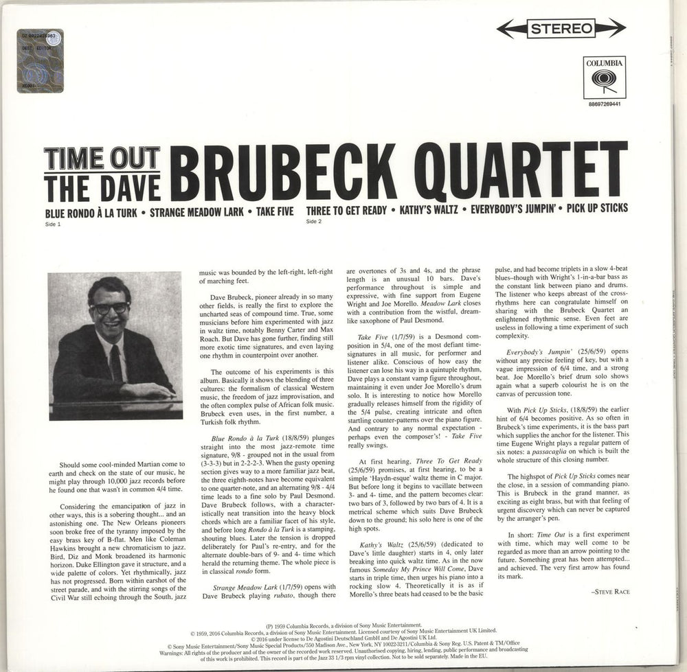 Dave Brubeck Time Out - Sealed UK vinyl LP album (LP record)