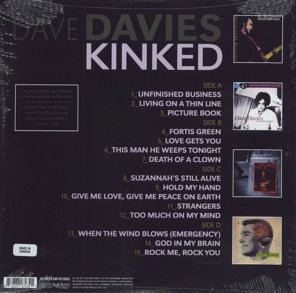 Dave Davies Kinked - RSD 2022 - Pink & Blue 180gm - Sealed UK 2-LP vinyl record set (Double LP Album) DDS2LKI788819