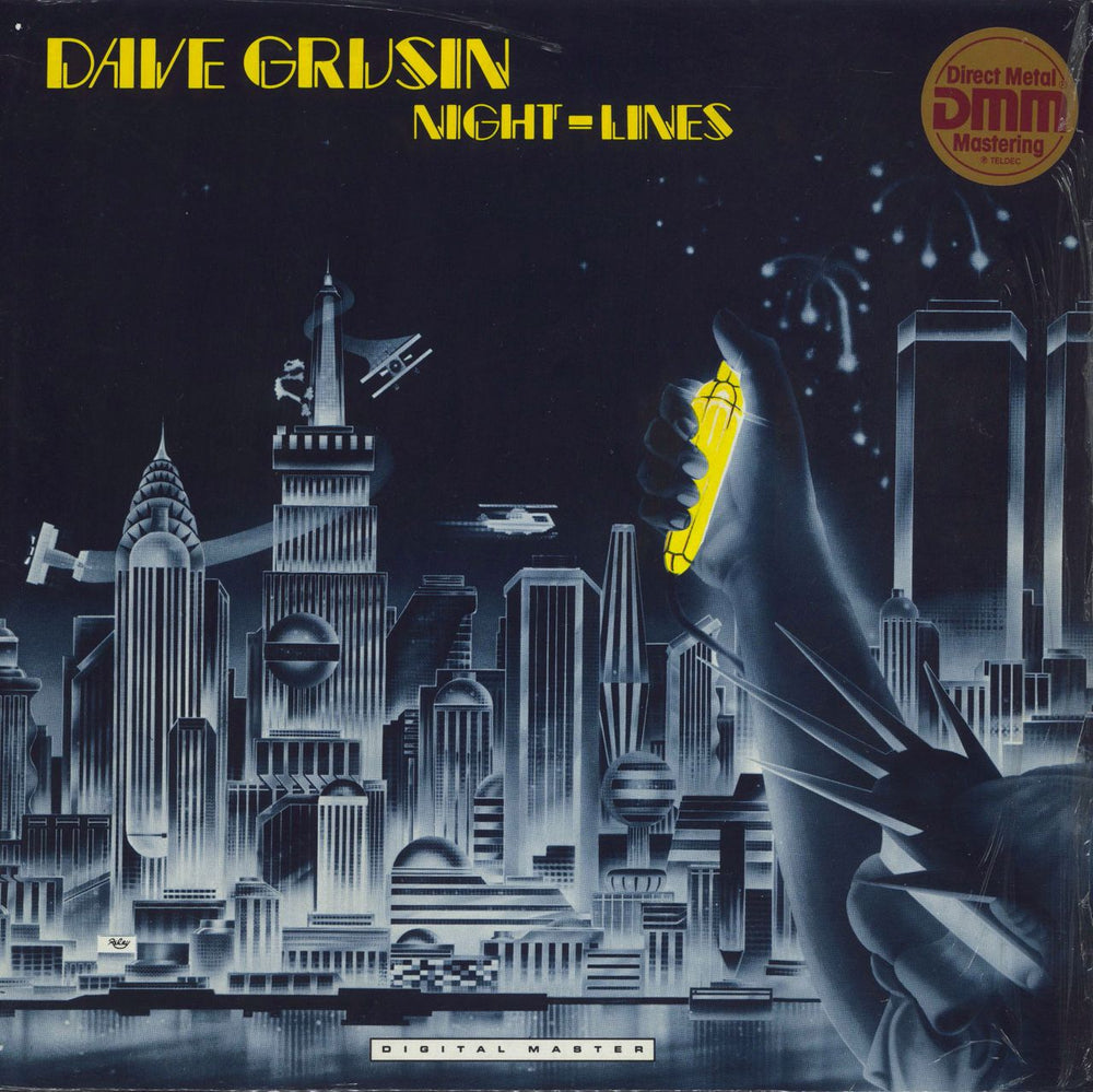 Dave Grusin Night-Lines - Shrink German vinyl LP album (LP record) GRP91006