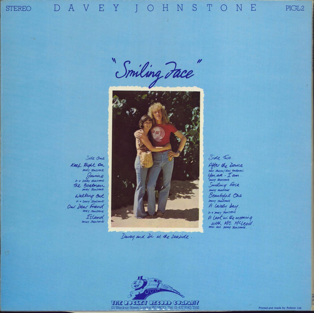 Davey Johnstone Smiling Face UK vinyl LP album (LP record)