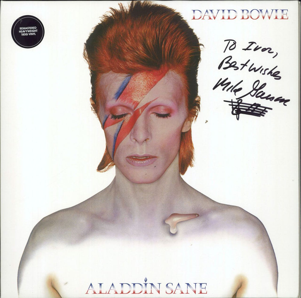 David Bowie Aladdin Sane - 180gm Vinyl  - Autographed UK vinyl LP album (LP record) DB69735