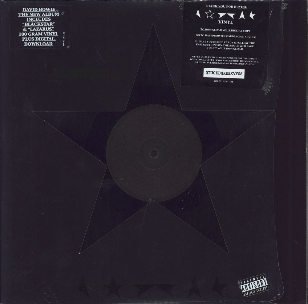 David Bowie Blackstar - 2nd + Shrink UK vinyl LP album (LP record) 88875173871