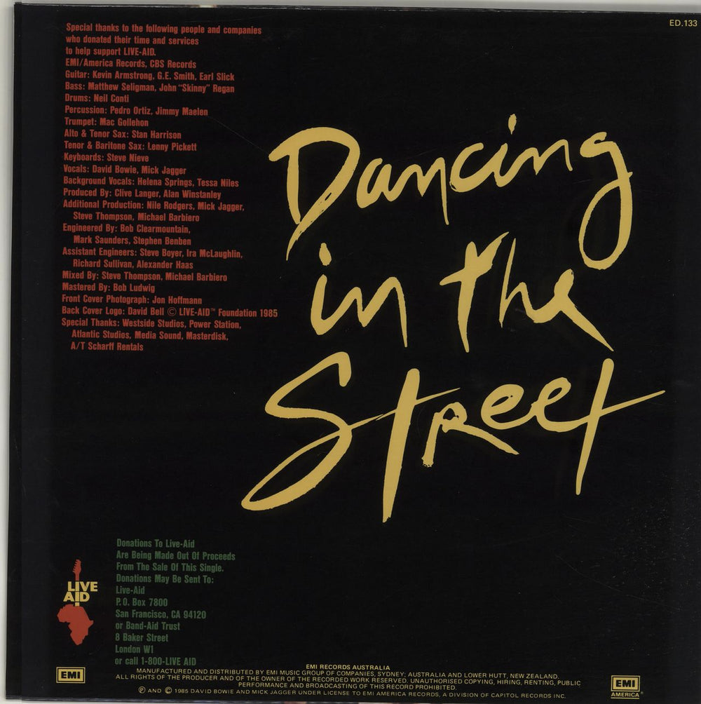 David Bowie Dancing In The Street Australian 12" vinyl single (12 inch record / Maxi-single) BOW12DA73682