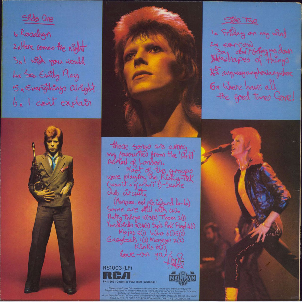 David Bowie Pin Ups - Black label UK vinyl LP album (LP record)