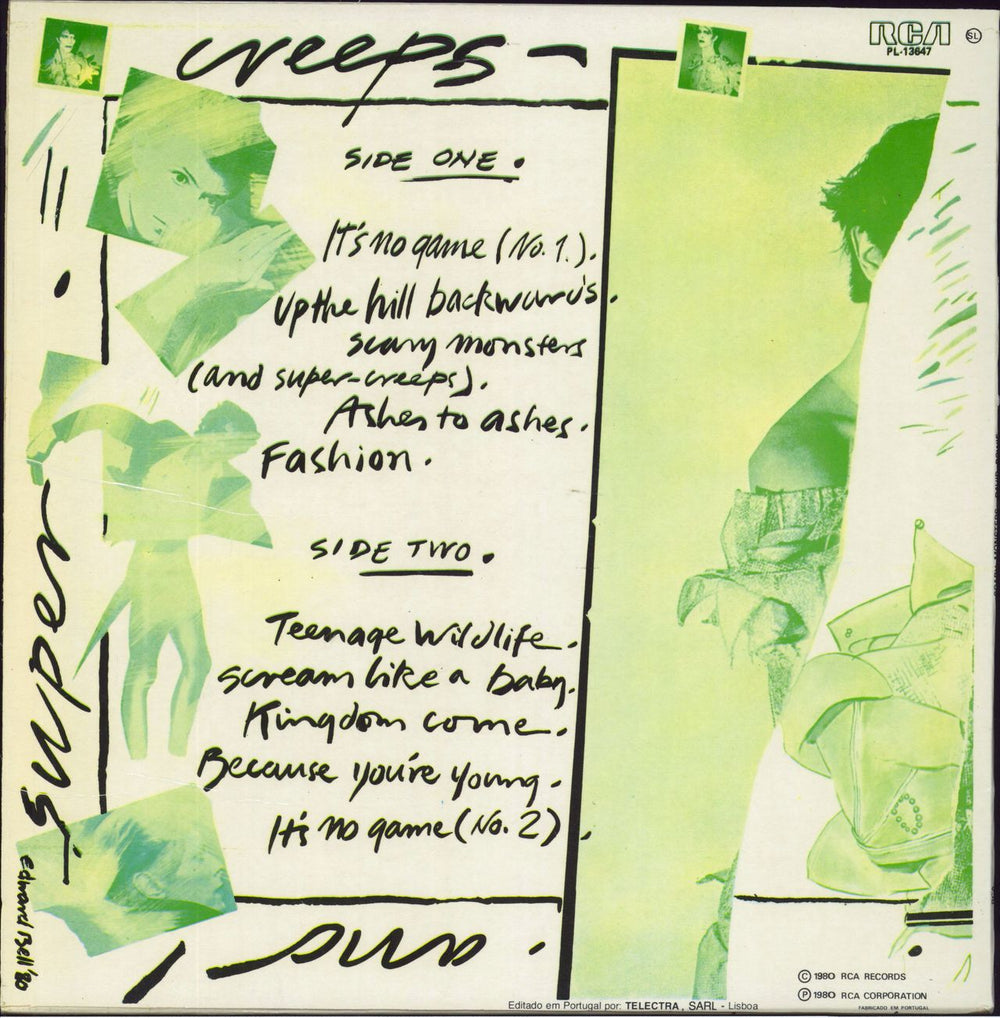 David Bowie Scary Monsters - EX Portugese vinyl LP album (LP record)