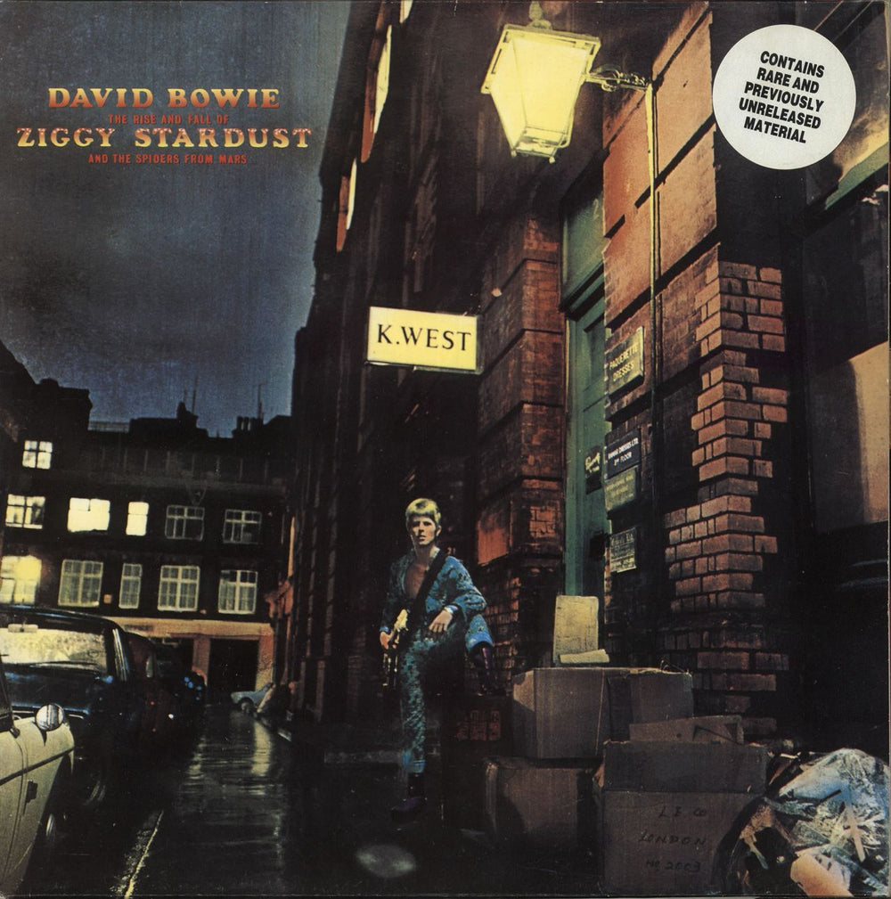 David Bowie The Rise And Fall Of Ziggy Stardust - Stickered UK vinyl LP album (LP record) EMC3577