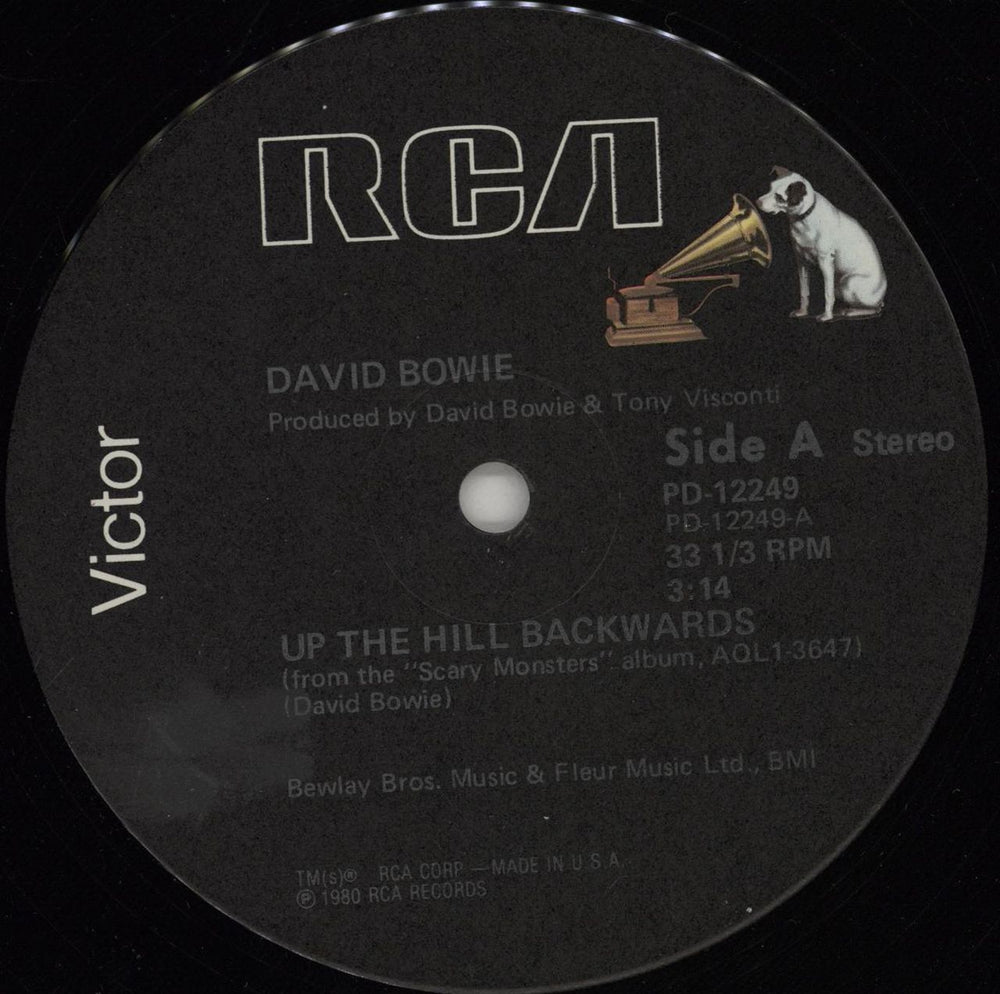 David Bowie Up The Hill Backwards + Stamps US 12" vinyl single (12 inch record / Maxi-single) BOW12UP32655