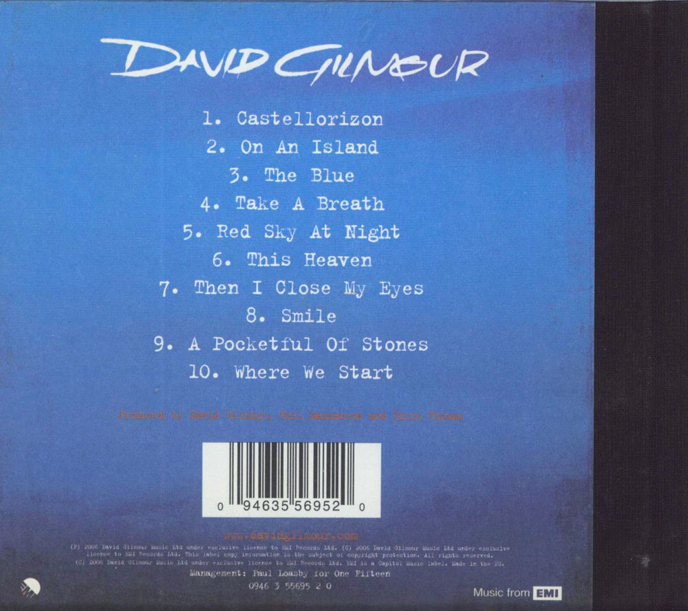 David Gilmour Live And In Session + On An Island UK Promo 2-CD single set (Double CD single)