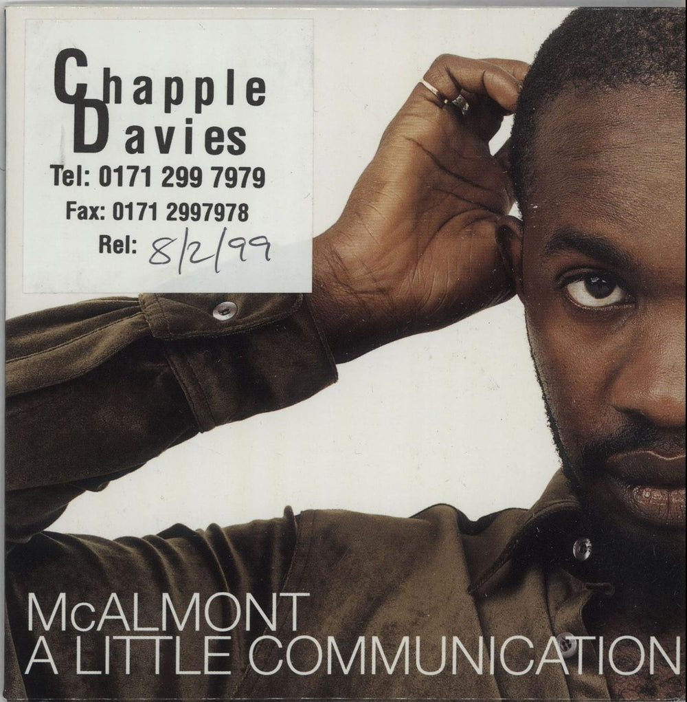 David McAlmont A Little Communication UK Promo CD single (CD5 / 5") HUTCDP108