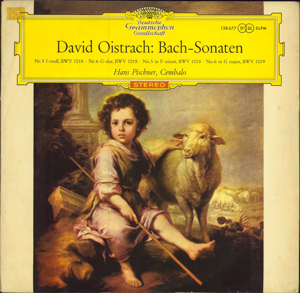 David Oïstrakh David Oïstrakh Spielt Bach-Sonaten German vinyl LP album (LP record) SLPM138677