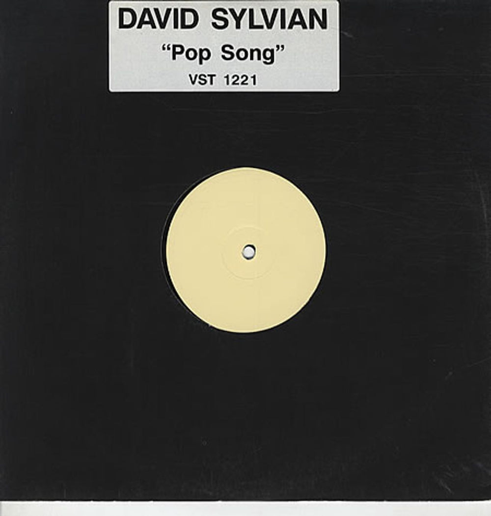 David Sylvian Pop Song - Title Stickered Sleeve UK Promo 12" vinyl single (12 inch record / Maxi-single) VST1221