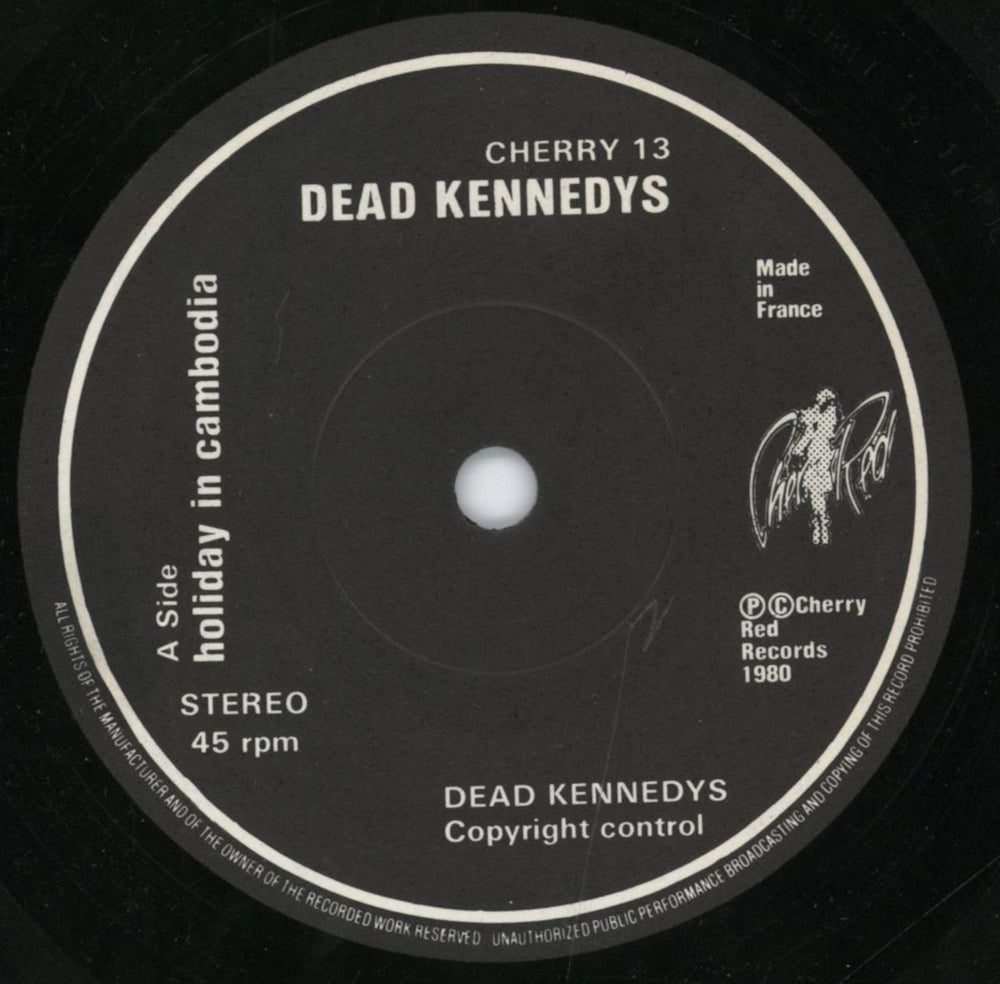 Dead Kennedys Holiday In Cambodia - Burning Monk Sleeve UK 7" vinyl single (7 inch record / 45) DKN07HO812960