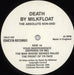 Death By Milkfloat The Absolute Non-End + Insert + Press information UK 12" vinyl single (12 inch record / Maxi-single) H2B12TH824322