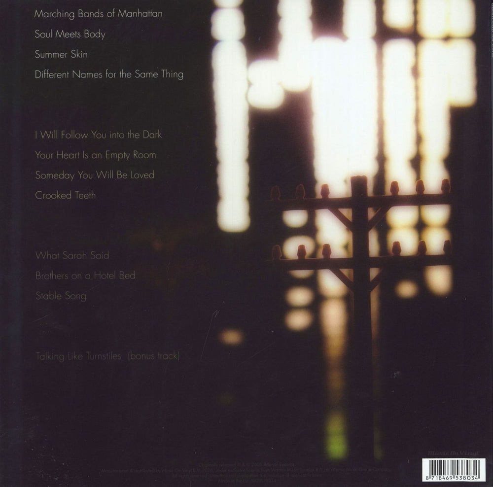 Death Cab For Cutie Plans - 180gram UK 2-LP vinyl record set (Double LP Album)