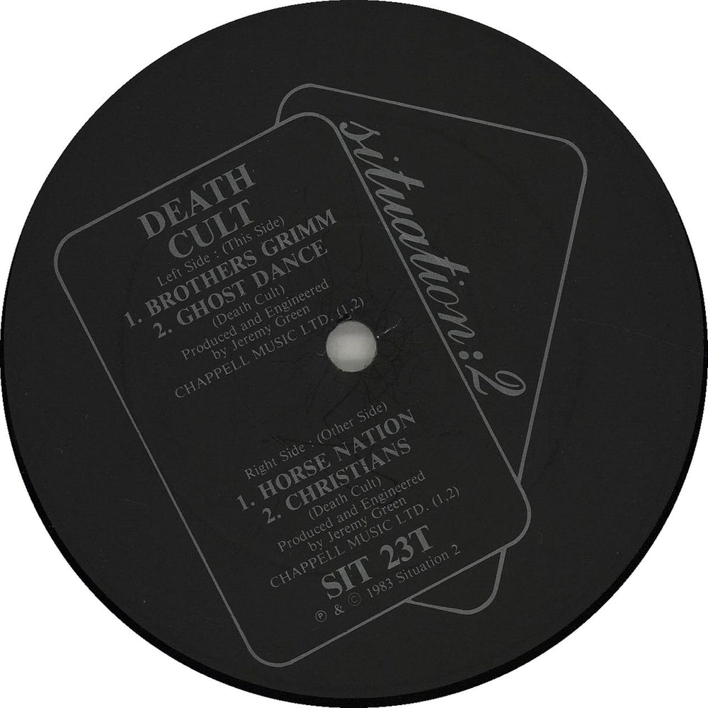 Death Cult Brothers Grimm EP - 1st - Card Labels UK 12" vinyl single (12 inch record / Maxi-single) DA912BR278616