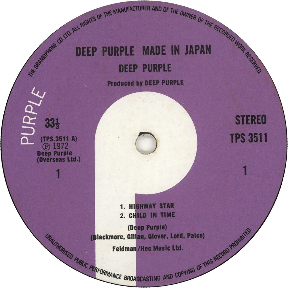 Deep Purple Made In Japan - 1st - EX - Price Stickered UK 2-LP vinyl record set (Double LP Album) DEE2LMA560135