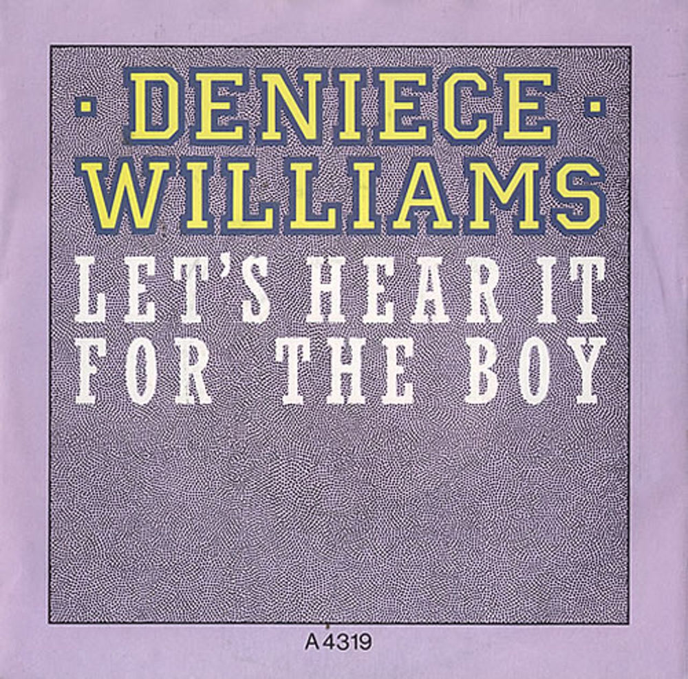 Deniece Williams Let's Hear It For The Boy UK Promo 7" vinyl single (7 inch record / 45) A4319