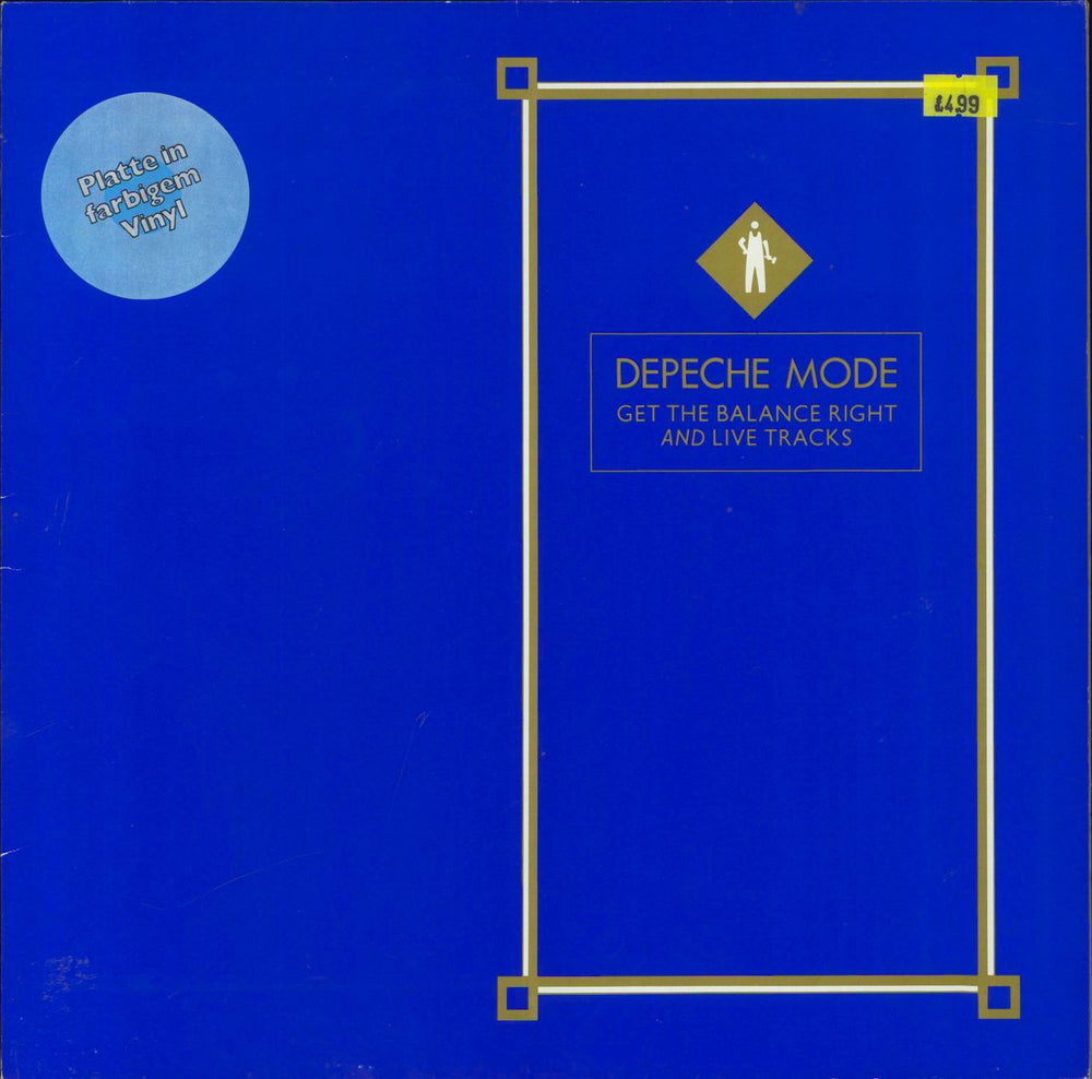 Depeche Mode Get The Balance Right - Blue Vinyl - Stickered German 12" vinyl single (12 inch record / Maxi-single) INT126.836