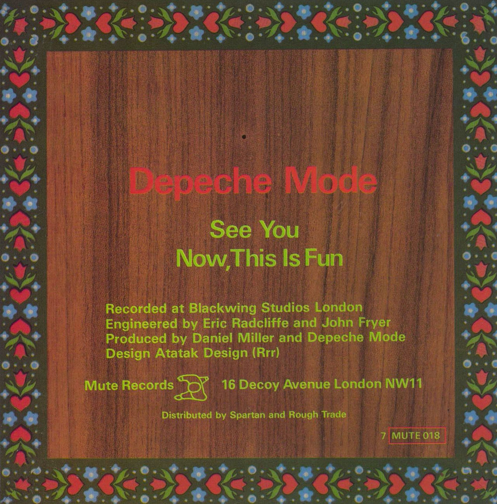 Depeche Mode See You UK 7" vinyl single (7 inch record / 45)