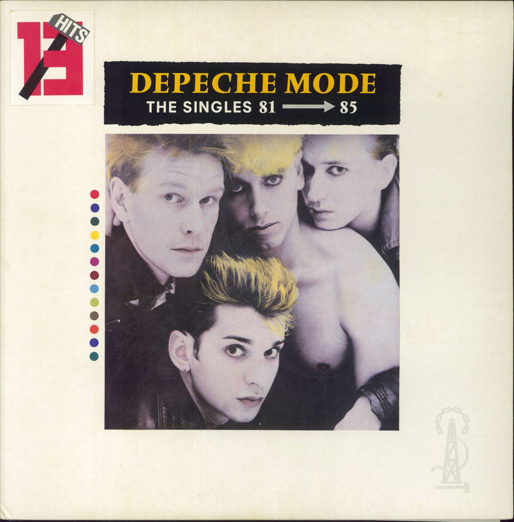 Depeche Mode The Singles 81-85 - Stickered sleeve UK vinyl LP album (LP record) MUTEL1