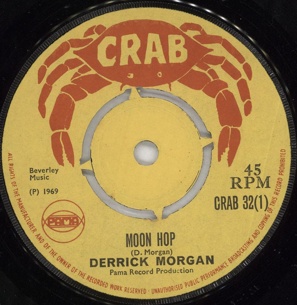 Derrick Morgan Moon Hop UK 7" vinyl single (7 inch record / 45) CRAB32
