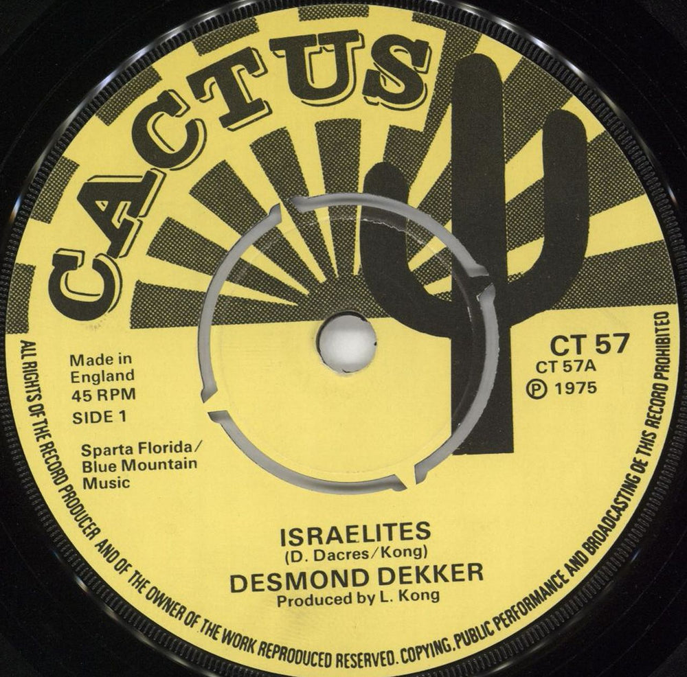 Desmond Dekker Israelites UK 7" vinyl single (7 inch record / 45) CT57