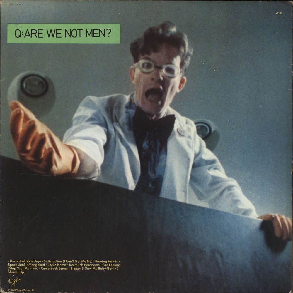 Devo Q: Are We Not Men? A: We Are Devo! - Green vinyl UK vinyl LP album (LP record) V2106