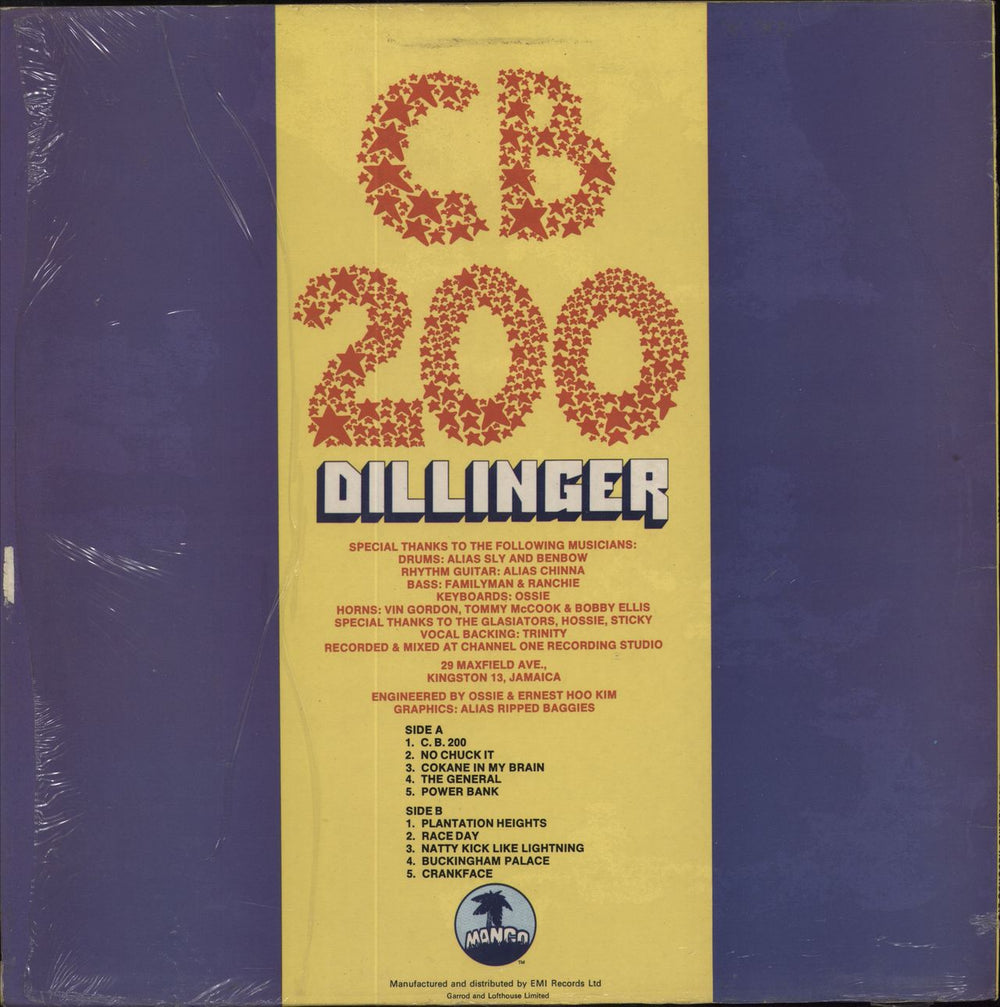 Dillinger CB200 UK vinyl LP album (LP record)