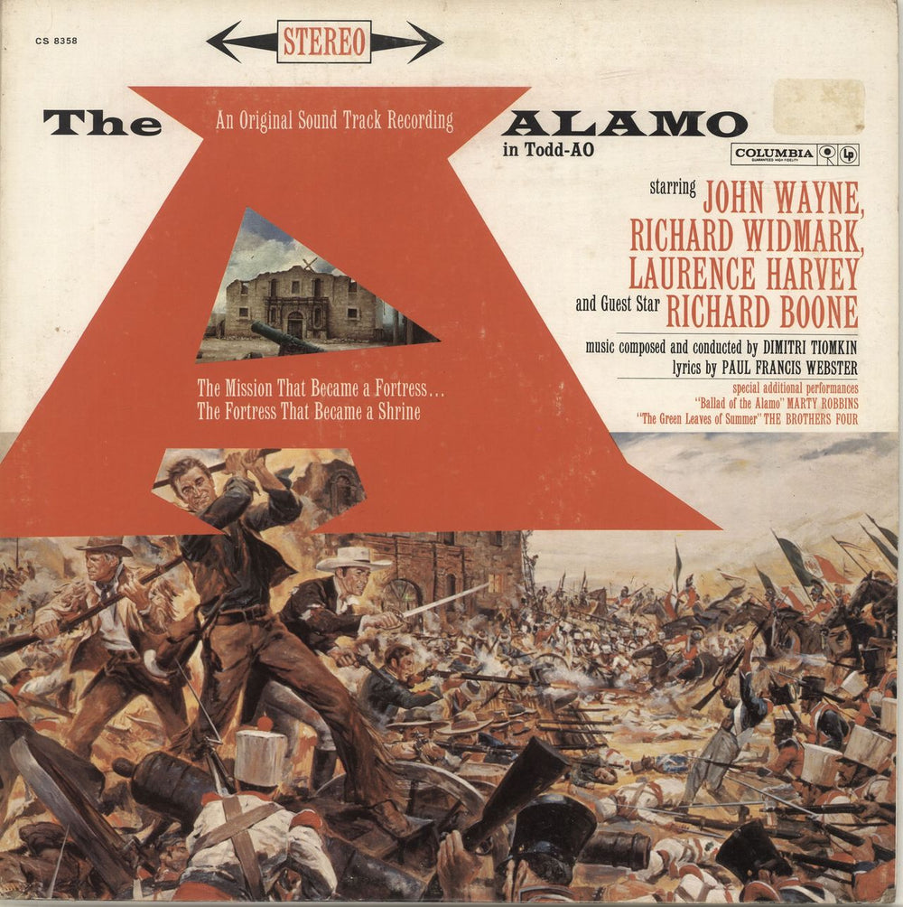 Dimitri Tiomkin The Alamo US vinyl LP album (LP record) CS8358