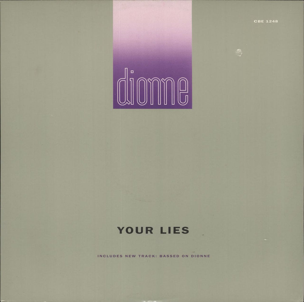 Dionne Your Lies UK 12" vinyl single (12 inch record / Maxi-single) CBE1248