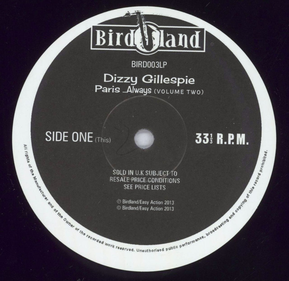 Dizzy Gillespie Paris...Always Volume Two UK vinyl LP album (LP record) DB5LPPA830220