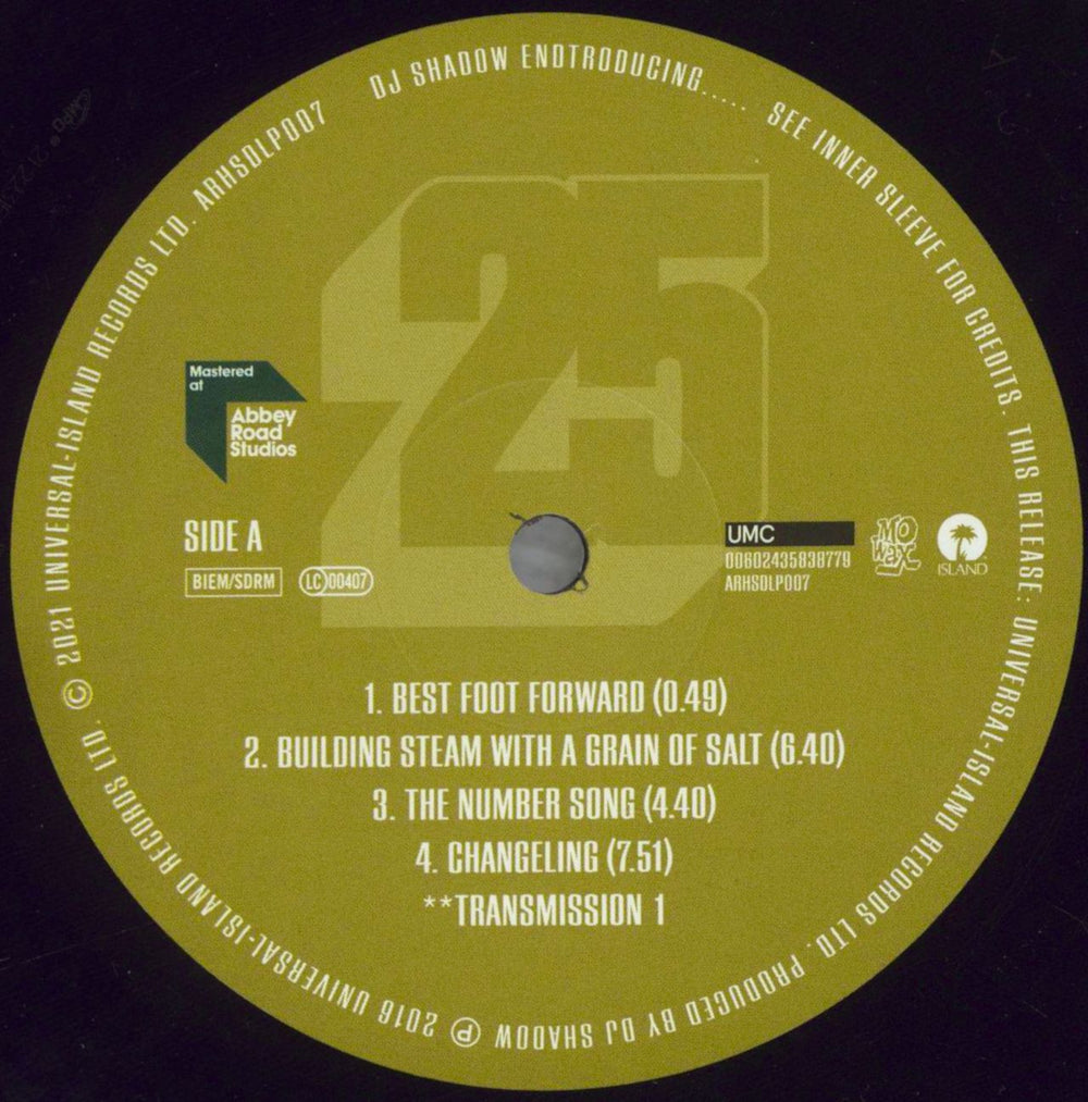 DJ Shadow Endtroducing.....: 25th Anniversary Half Speed Master Edition UK 2-LP vinyl record set (Double LP Album) D.S2LEN824753