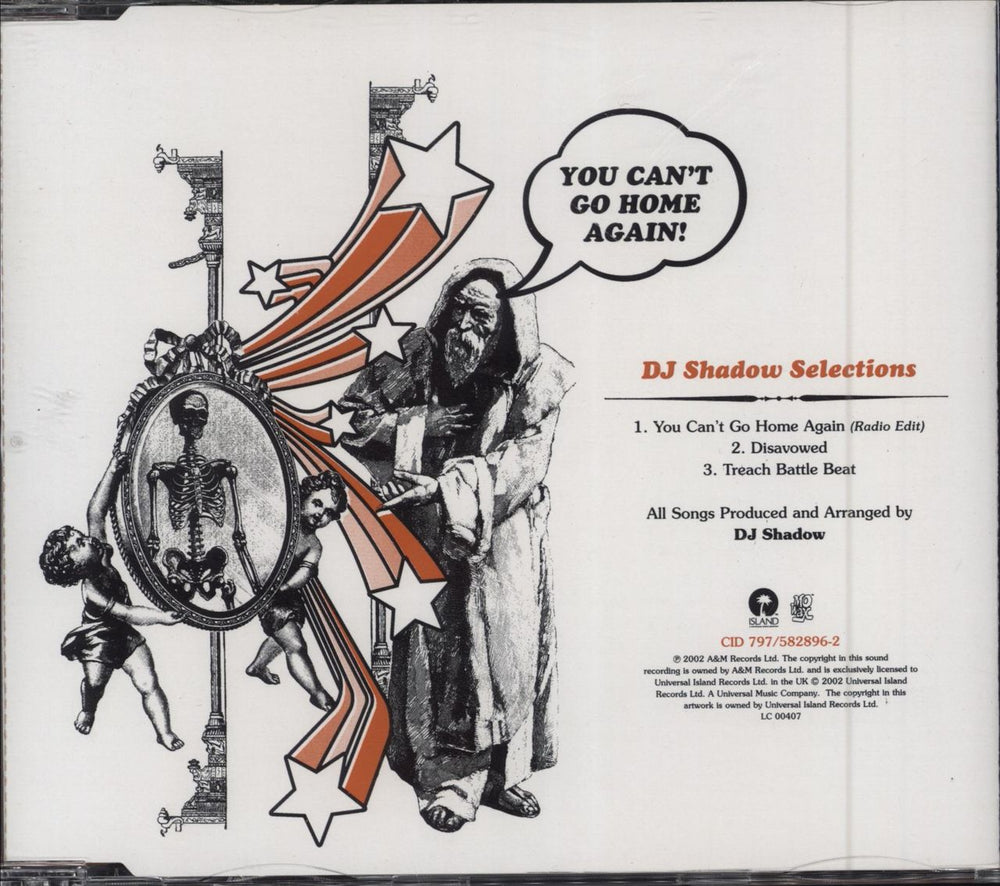 DJ Shadow You Cant Go Home Again UK CD single (CD5 / 5") CID797