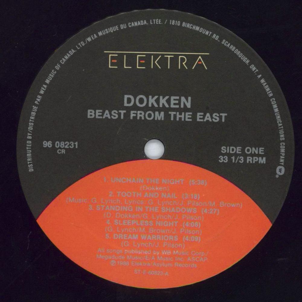 Dokken Beast From The East Canadian 2-LP vinyl record set (Double LP Album) DOK2LBE818767