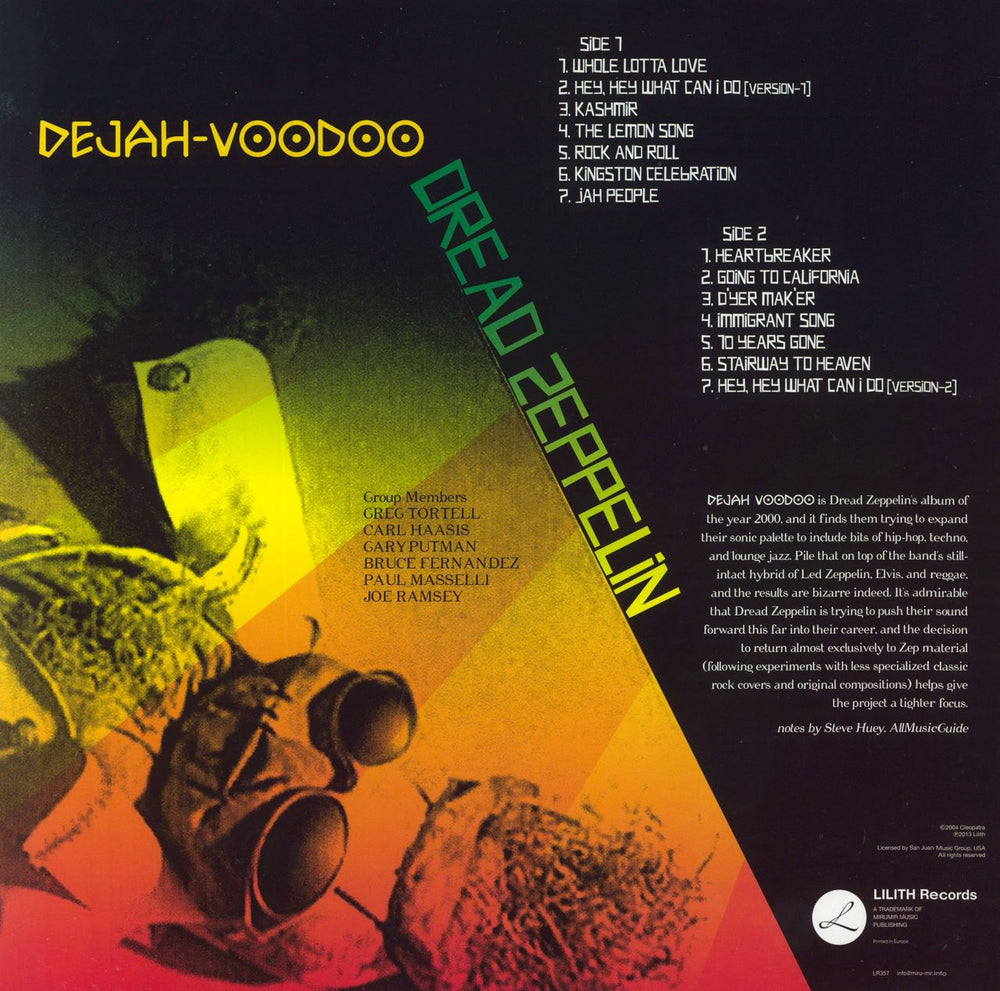 Dread Zeppelin Dejah-Voodoo - 180 Gram Vinyl + CD UK vinyl LP album (LP record) 889397703578