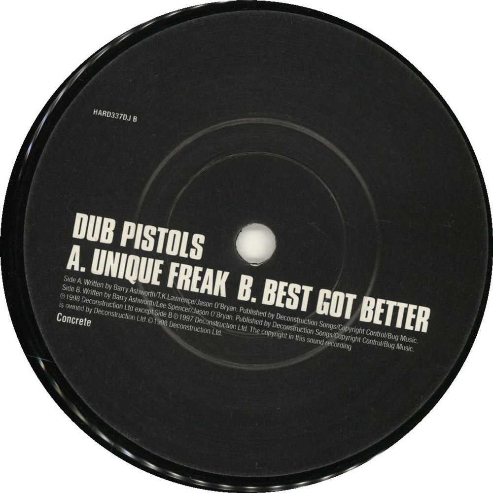 Dub Pistols Unique Freak UK 7" vinyl single (7 inch record / 45) HARD337DJ