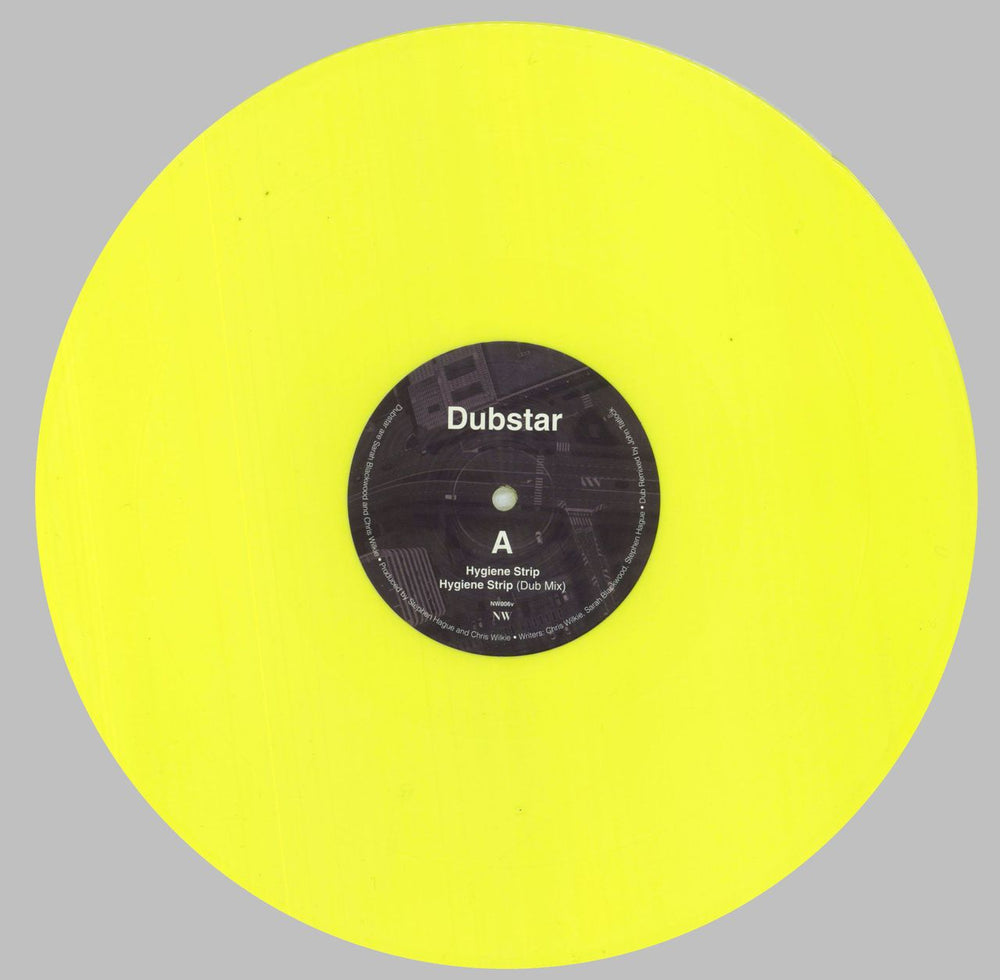 Dubstar Hygiene Strip - Yellow Vinyl + Signed Print UK 12" vinyl single (12 inch record / Maxi-single) DUB12HY827757