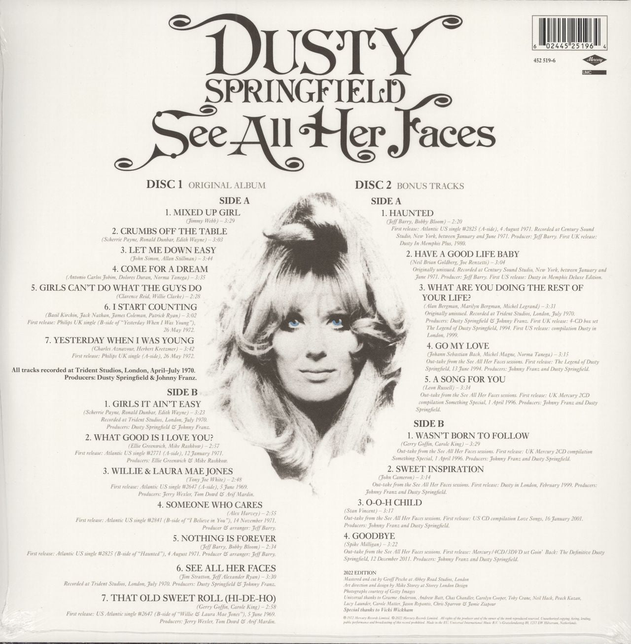 Dusty Springfield See All Her Faces RSD 2022 Sealed UK 2 LP