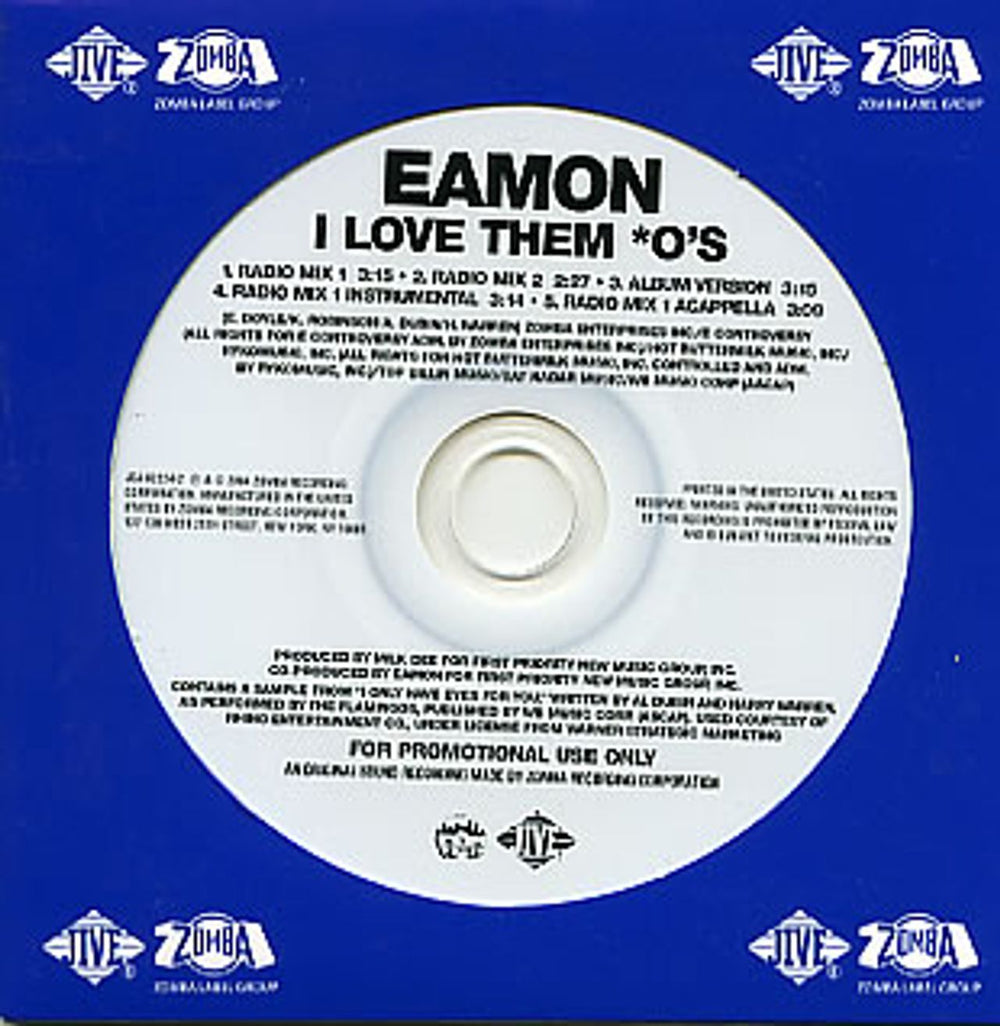 Eamon I Love Them *o's US Promo CD single (CD5 / 5") JDJ-62224-2