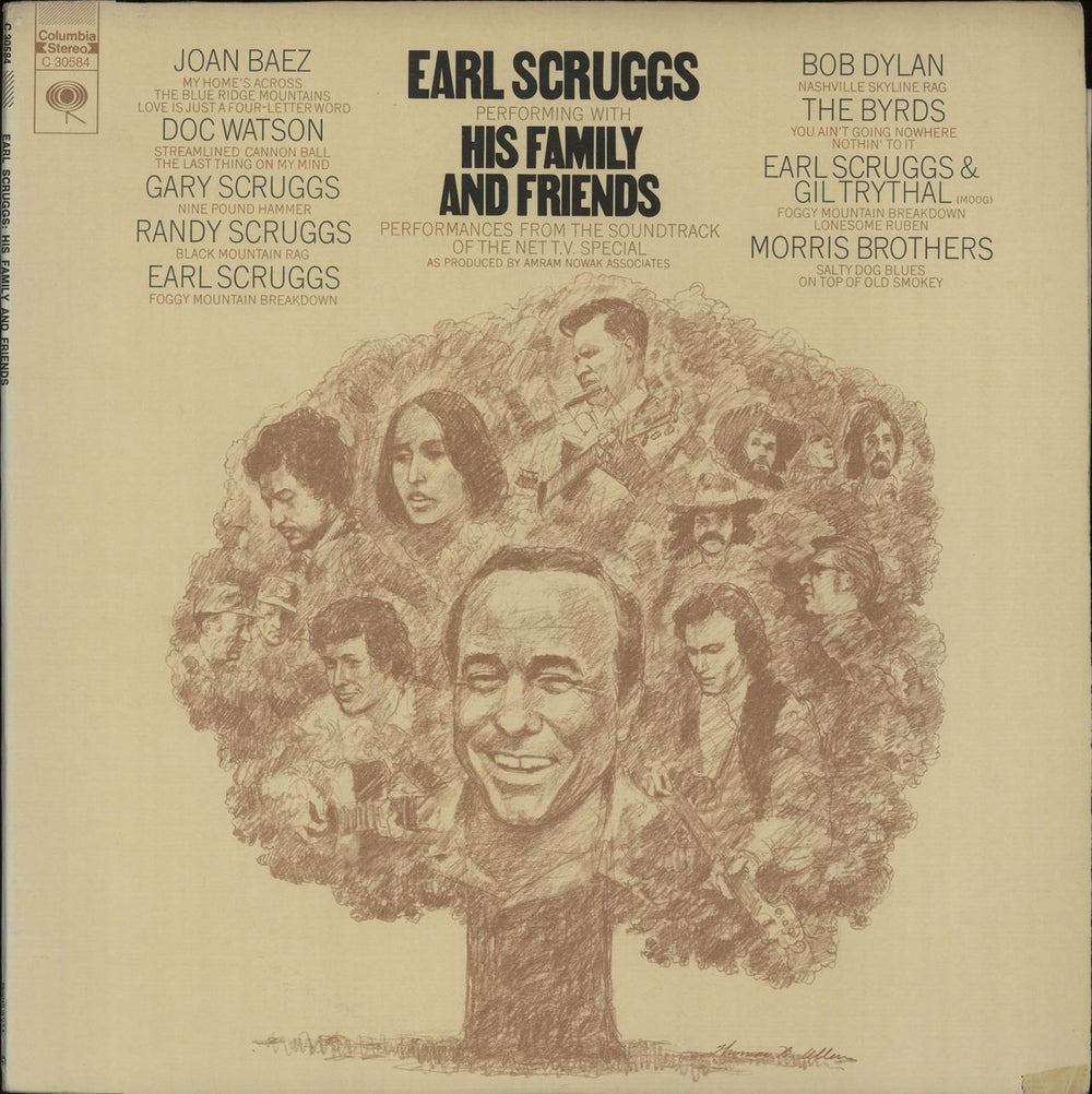 Earl Scruggs His Family And Friends - 1st US vinyl LP album (LP record) C30584